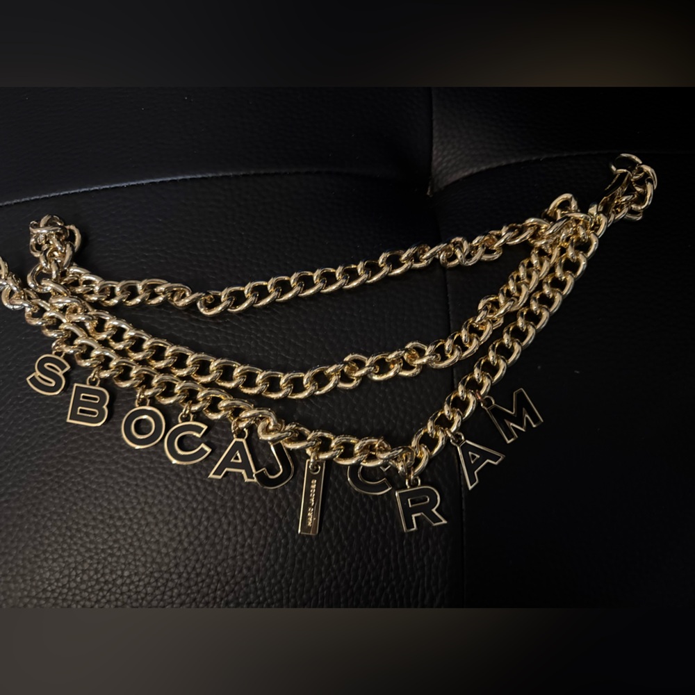 Marc Jacobs Gold Letter Charm Necklace